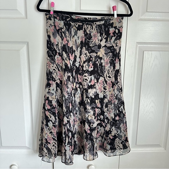 Vtg NWT Charter Club Y2K Silk Floral  Wrap Skirt Womens Sz 10 Office Corpcore - Picture 3 of 14